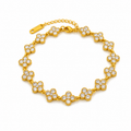 Bracelet "Trèfle or"
