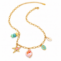 Collier "Rose coquillage"