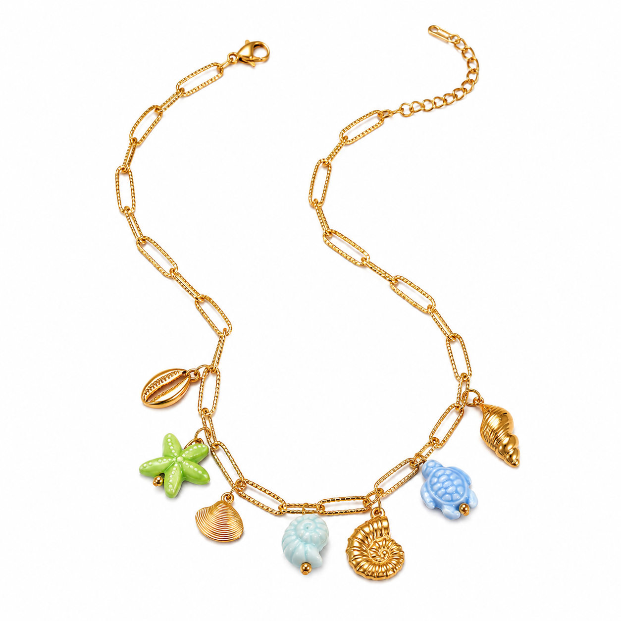 Collier "Bleu coquillage"