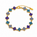 Bracelet "Trèfle bleu"