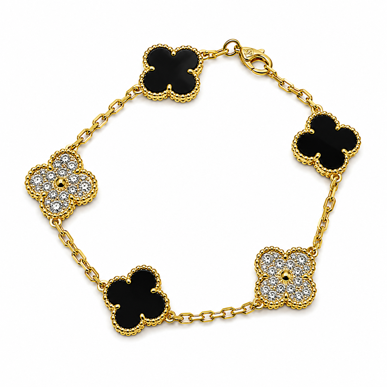 Bracelet "Vanessa noir Doré"