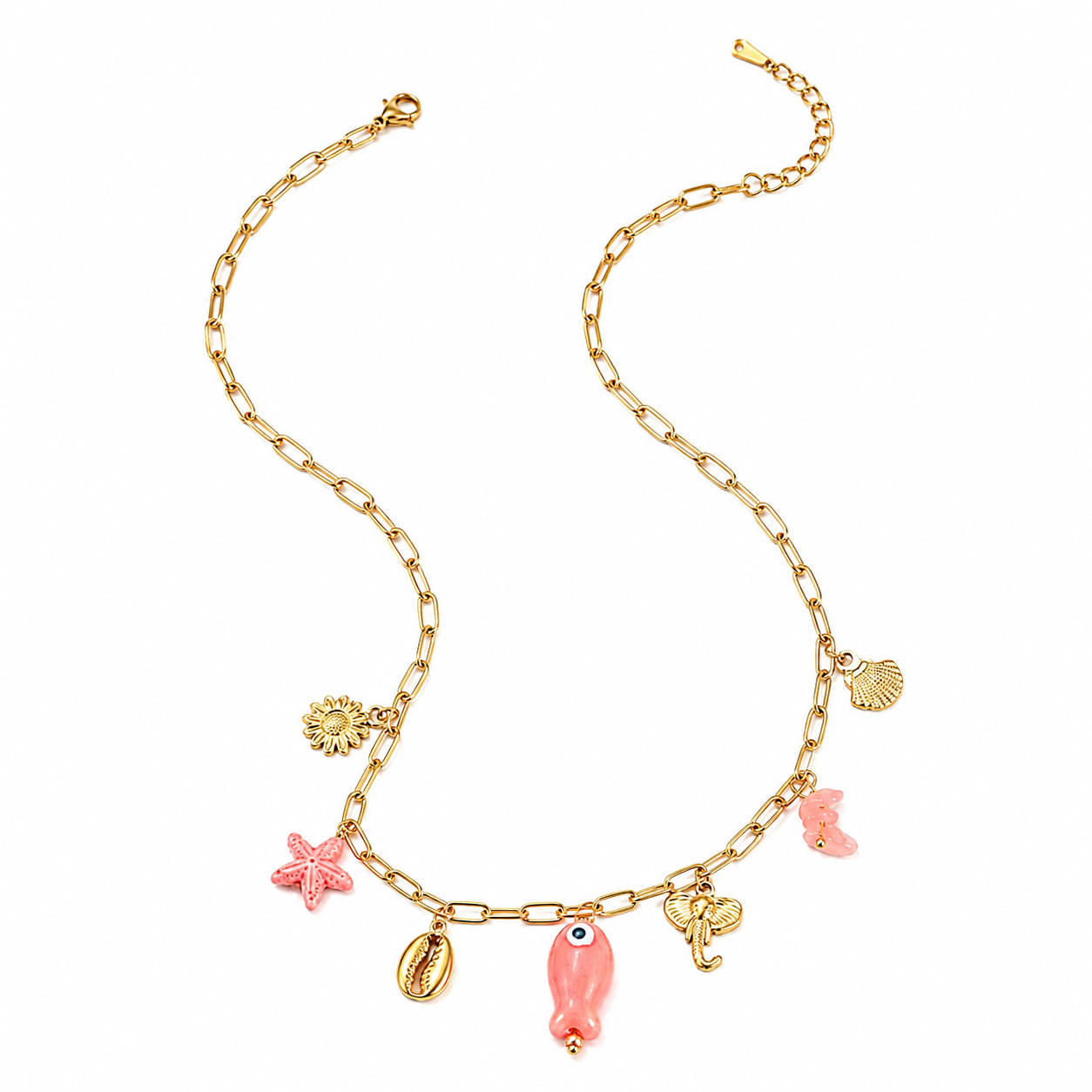 Collier "Rose poisson"