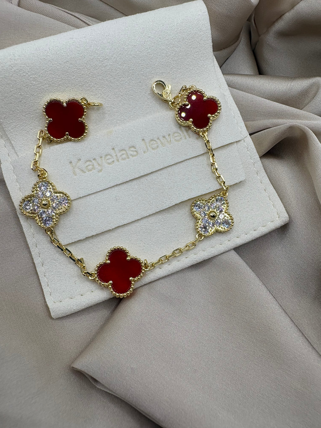Bracelet "Vanessa bordeau Doré"