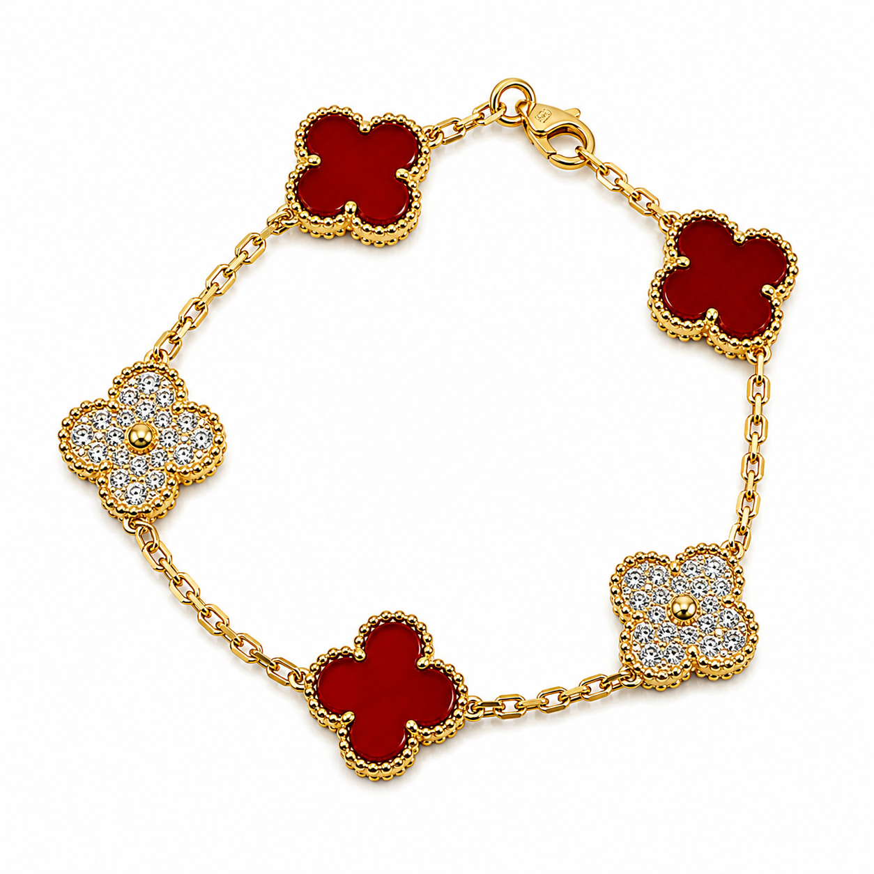 Bracelet "Vanessa bordeau Doré"