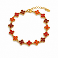 Bracelet "Trèfle rouge"
