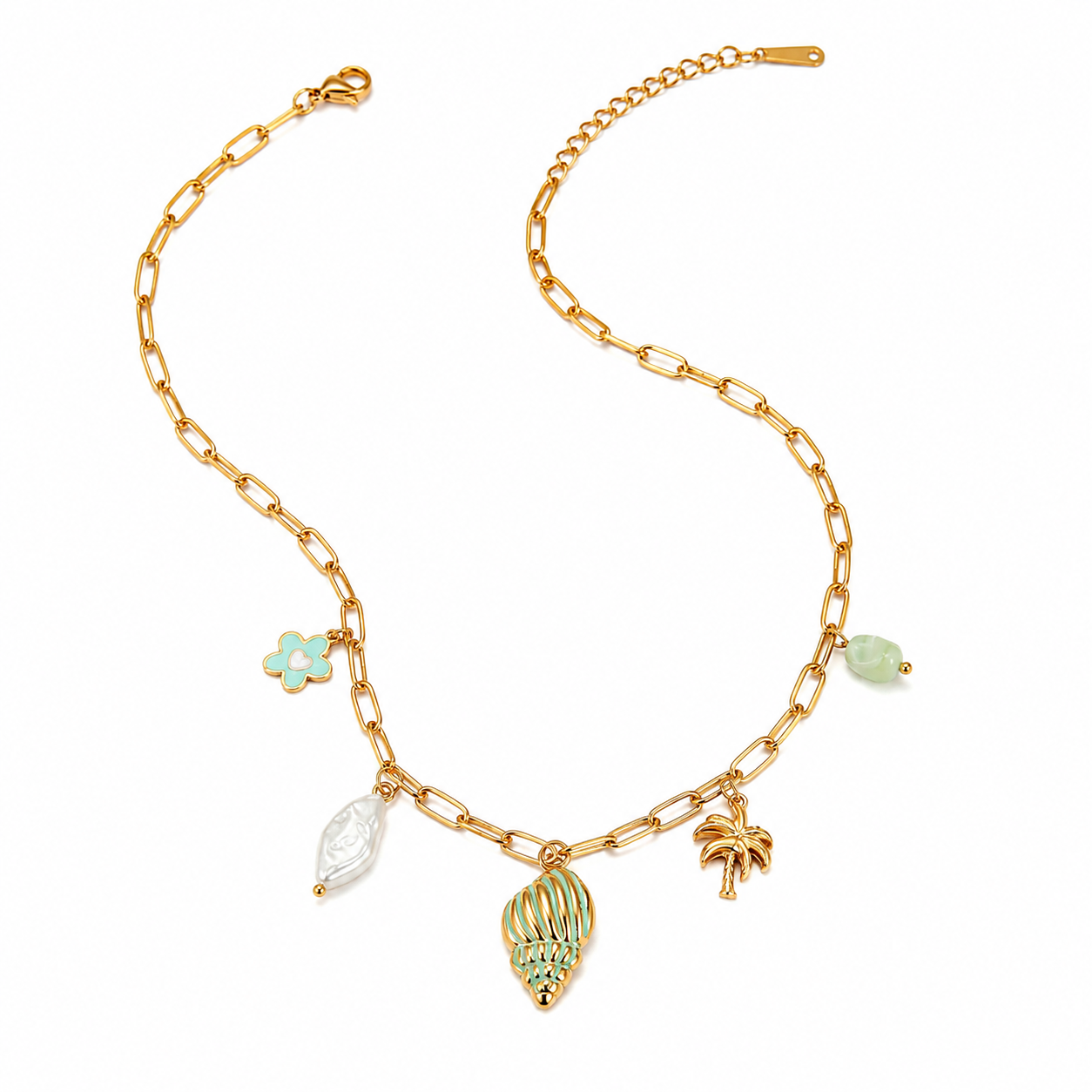 Collier "Vert coquillage"